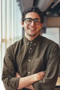 Happy Working Man With Glasses